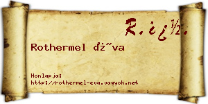 Rothermel Éva névjegykártya