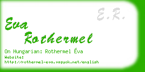 eva rothermel business card