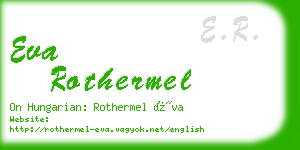 eva rothermel business card